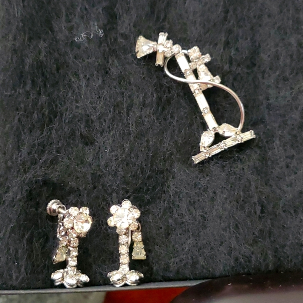1950 Telephone earrings and pendant vintage antique